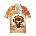 thumbnail image 1 of Happy Thanksgiving Ragdoll Turkey Costume Pumpkins Autumn Leaves Hawaiian Shirt Breathable Summer Unisex Merch Cat Lover Kitten Owner Gifts Idea - 13014, 1 of 6
