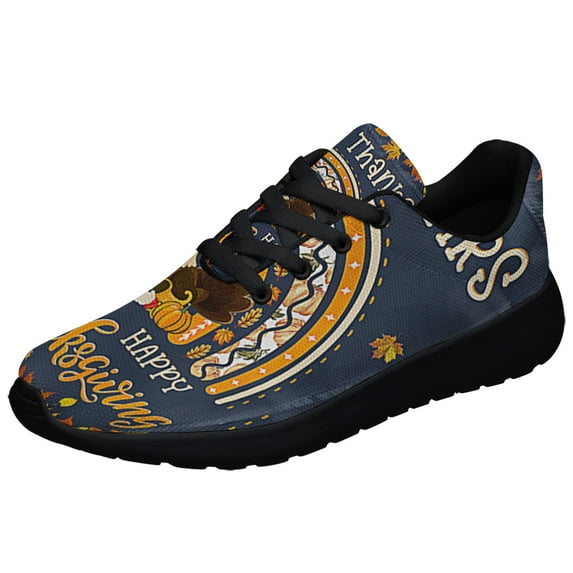 Happy Thanksgiving Rainbow Give Thanks Shoes Sneakers Black Size 5