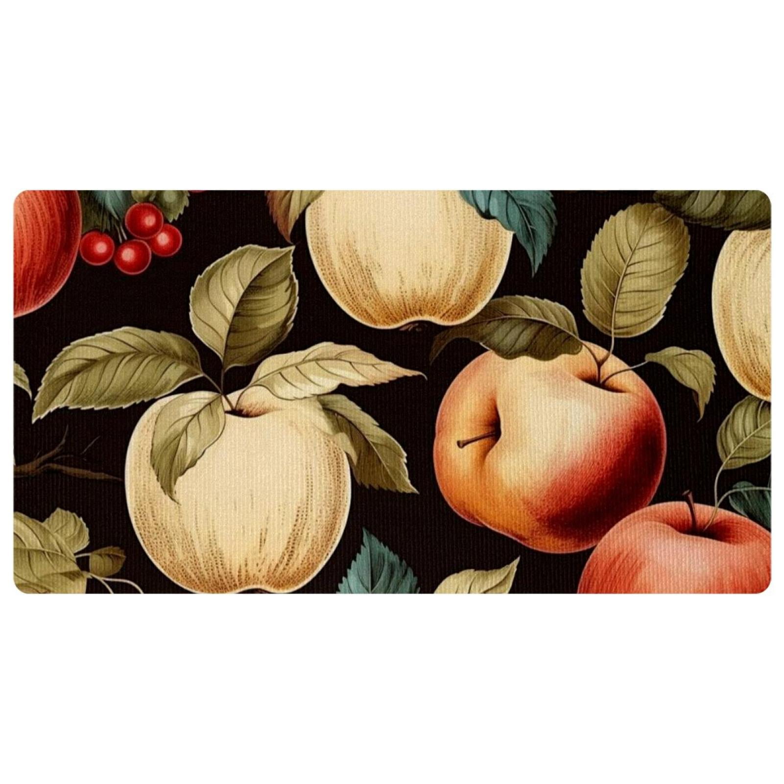 Happy Thanksgiving Red Fruit Kitchen Floor Mat Anti Fatigue Rugs 15.7