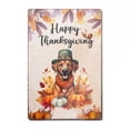 thumbnail image 1 of Happy Thanksgiving Rhodesian Ridgeback Welcome Thankful Fall Autumn Pumpkin Vertical Metal Aluminum Sign Ridgebacks Dog Lover Gifts Wall Art Home Decor - 02021, 1 of 5