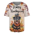 thumbnail image 1 of Happy Thanksgiving Rottweiler Welcome Thankful Fall Autumn Pumpkin All Over Print 3D Baseball Shirt Rottie Dog Lover Gifts Idea Softball Sport - 02021, 1 of 6