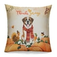 thumbnail image 1 of Happy Thanksgiving Saint Bernard with Turkey Pumpkins Autumn Vibes Pillowcase Double Sided St Dog Lover Pillow Case Covers - 12018, 1 of 3