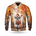 thumbnail image 1 of Happy Thanksgiving Schnauzer Give Thanks Fall Beanie Scarf Welcome All Over Print 3D Baseball Jacket Miniature Schnauzer Dog Lover Bomber Jacket Softball - 00020, 1 of 6