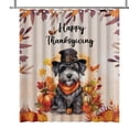 thumbnail image 1 of Happy Thanksgiving Schnauzer Welcome Thankful Fall Autumn Pumpkin Shower Curtain Miniature Schnauzer Dog Lover Waterproof Bathroom Bathtub Curtain - 02021, 1 of 5