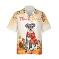 thumbnail image 1 of Happy Thanksgiving Schnauzer with Turkey Pumpkins Autumn Vibes Hawaiian Shirt Breathable Summer Unisex Merch Miniature Schnauzer Dog Lover - 12018, 1 of 6