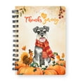 thumbnail image 1 of Happy Thanksgiving Schnauzer with Turkey Pumpkins Autumn Vibes Spiral Bound Journal Miniature Schnauzer Dog Lover 5x7in Spiral Notebook - 12018, 1 of 5