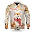 thumbnail image 1 of Happy Thanksgiving Shiba Inu with Turkey Pumpkins Autumn Vibes All Over Print 3D Baseball Jacket Shibas Dog Lovers Gifts Idea Bomber Jacket Softball - 12018, 1 of 6