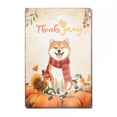 thumbnail image 1 of Happy Thanksgiving Shiba Inu with Turkey Pumpkins Autumn Vibes Vertical Metal Aluminum Sign Shibas Dog Lovers Gifts Idea Wall Art Home Decor - 12018, 1 of 5