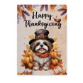 thumbnail image 1 of Happy Thanksgiving Shih Tzu Welcome Thankful Fall Autumn Pumpkin Vertical Matte Canvas Poster Lion Dog Lover Gifts Wall Art Home Decor - 02021, 1 of 5