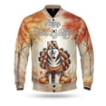 thumbnail image 1 of Happy Thanksgiving Siberian Husky Turkey Costume Pumpkins Autumn Leaves All Over Print 3D Baseball Jacket Husky Dog Lover Gifts Bomber Jacket Softball - 13014, 1 of 6