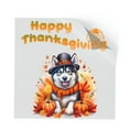 thumbnail image 1 of Happy Thanksgiving Siberian Husky Welcome Thankful Fall Autumn Pumpkin Cutout Transfer Sticker Husky Dog Lover Gifts Transparent Decal Art Decor - 02021, 1 of 5