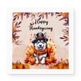 thumbnail image 1 of Happy Thanksgiving Siberian Husky Welcome Thankful Fall Autumn Pumpkin Vinyl Sticker Husky Dog Lover Gifts Waterproof Decal Art Decor - 02021, 1 of 5