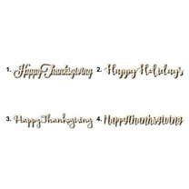Happy Thanksgiving Sign Unfinished Wood Cutout Home Decor DIY Option 2- 42" Wide / 1/2"