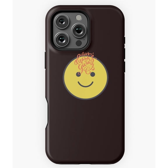 Happy Thanksgiving Smiley Face Phone Case for iPhone 16 15 14 13 12 11 Pro Max