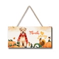thumbnail image 1 of Happy Thanksgiving Soft Coated Wheaten Terrier with Turkey Pumpkins Autumn Vibes Landscape Wood Sign Wheatie Dog Lover Hanging Wall Home Decor - 12018, 1 of 5