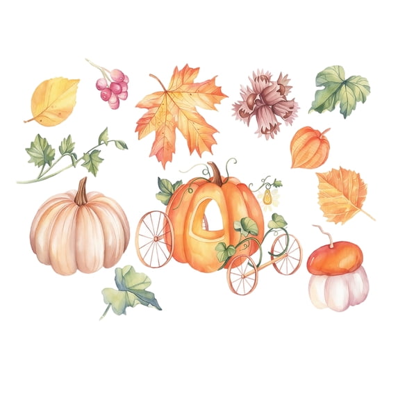 Happy Thanksgiving Table Placemats,18 x 11.81 Inch Harvest Pumpkin Pattern Dining Mats for Holiday Party and Autumn Home Decoration