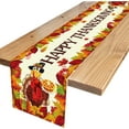thumbnail image 1 of Happy Thanksgiving Table Runner Turkey Rectangle for Party Decorations Supplies (48 x 13 Inch), 1 of 6