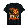 thumbnail image 1 of Happy Thanksgiving Three Floral Skulls Wearing Hat Fall Tree T-Shirt, 1 of 5