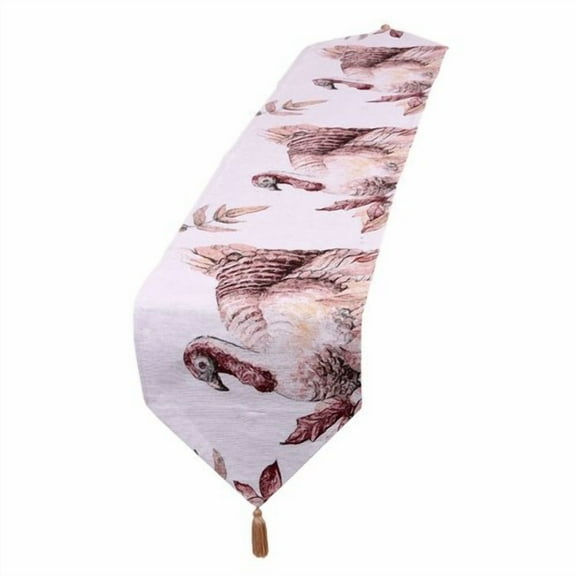 Happy Thanksgiving Turkey 13" X 70" Table Runner