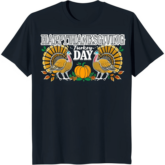 Happy Thanksgiving Turkey Day Pumpkin Fall T-Shirt for Men Women