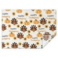 thumbnail image 1 of Happy Thanksgiving Turkey Fall Pumpkin Rectangle Tablecloth 60"x84",Waterproof Polyester Rectangle Table Cloth, Wipeable Spillproof Polyester Tablecloth for Dining, Camping, Indoor and Outdoor, 1 of 5