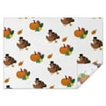 thumbnail image 1 of Happy Thanksgiving Turkey Fall Pumpkin Rectangle Tablecloth 60"x84",Waterproof Polyester Rectangle Table Cloth, Wipeable Spillproof Polyester Tablecloth for Dining, Camping, Indoor and Outdoor, 1 of 5