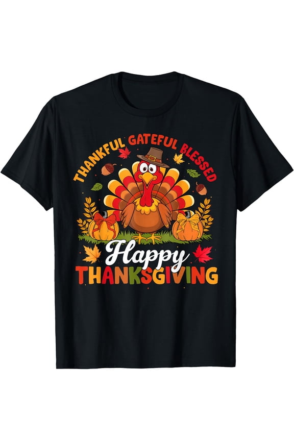 Happy Thanksgiving Turkey Family Matching Dinner Fall T-Shirt