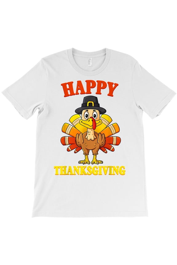 Happy Thanksgiving Turkey Pilgrim Boys Girls Kids Gift G7492 Unisex T-Shirt, Up to Size 5XL