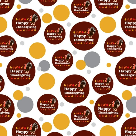 Happy Thanksgiving Turkey Premium Gift Wrap Wrapping Paper Roll