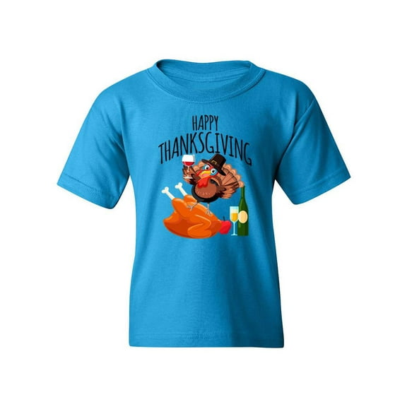Happy Thanksgiving Turkey T-Shirt Juniors -SPIdeals Designs,  Large