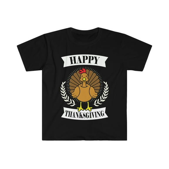 Happy Thanksgiving Unisex T-shirt S-3XL Turkey Holidays