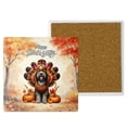 thumbnail image 1 of Happy Thanksgiving Wirehaired Pointing Griffon Turkey Costume Pumpkins Autumn Leaves Set of 4 Stone Coasters Dog Lover 4x4in Absorbent Soapstone Coaster - 13014, 1 of 5