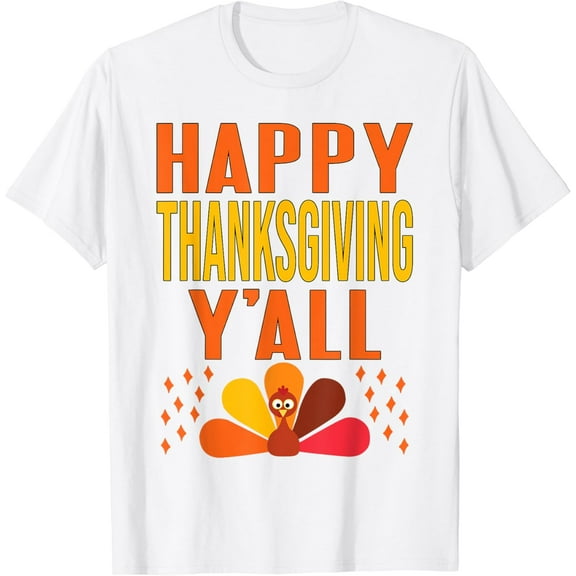Happy Thanksgiving Y'all Fall Colors T-Shirt