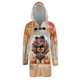 thumbnail image 1 of Happy Thanksgiving Yorkshire Terrier Turkey Costume Pumpkins Autumn Leaves All Over Print 3D Hooded Duffle Toggle Coat Yorkie Dog Lover Gifts - 13014, 1 of 6