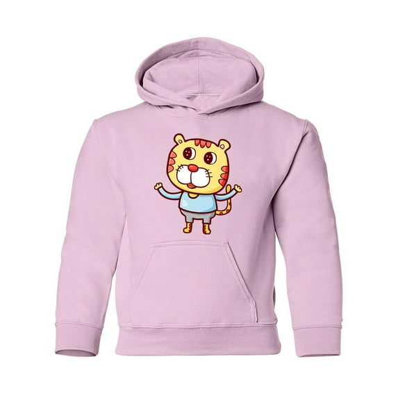 Happy Tiger Hoodie Juniors -Image by Shutterstock, Large