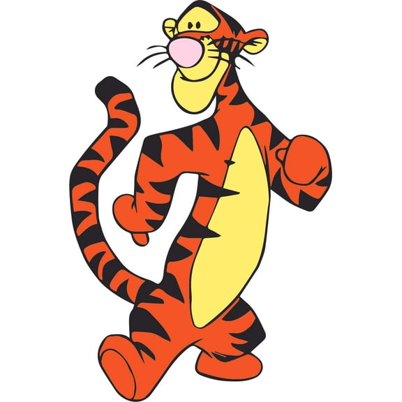 Happy Tigger Pooh Winnie Cute Cartoon Customized Wall Decal - Custom Vinyl Wall Art - Personalized Name - Baby Girls Boys Kids Bedroom Wall Decal Room Decor Wall Stickers Decoration Size (10x8 inch)