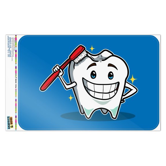 Happy Tooth Toothbrush Dentist Home Business Office Sign