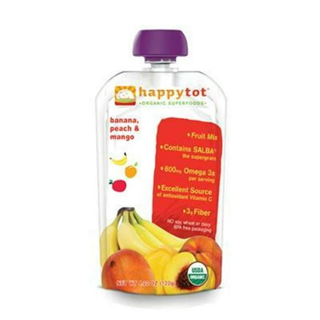 Happy Tot Happy Tot Organic Stage 4 Pouch Food Banana Mango & Peach