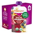 thumbnail image 1 of Happy Tot Organics Love My Veggies, Stage 4 Organic Bananas Beets Squash & Blueberries, Organic Toddler Food, 4.22 oz Pouch (8 Pack), 1 of 7