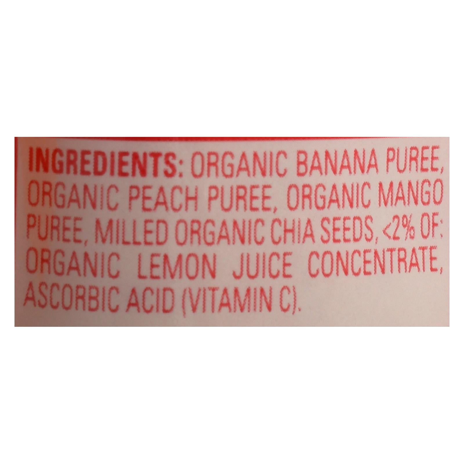 Happy Tot Organics Super Foods Stage 4, Bananas Peaches Mangos & Chia, Organic Tot Food, 4.22 oz Pouch
