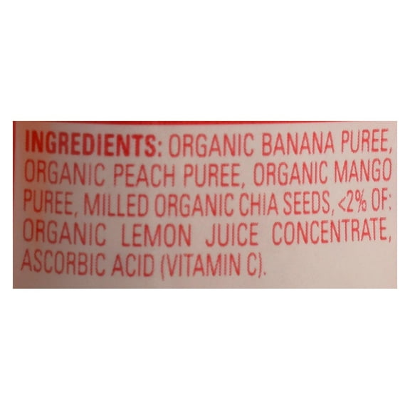 Happy Tot Organics Super Foods Stage 4, Bananas Peaches Mangos & Chia, Organic Tot Food, 4.22 oz Pouch