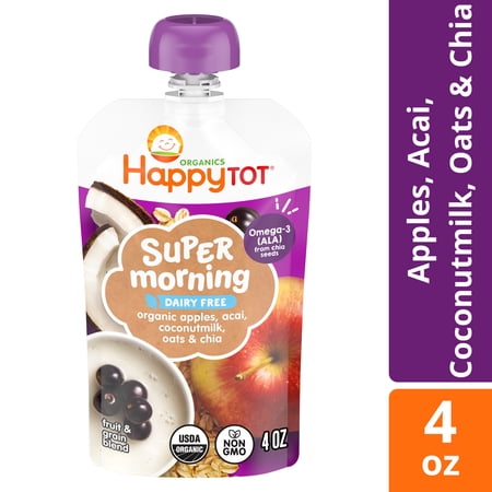 Happy Tot, Stage 4 Baby Food, Apples, Acai, Coconutmilk Oat, Cinnamon & Chia, 4 oz. Pouch price history and forecast - Happy Tot HAP01592