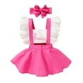 thumbnail image 1 of Happy Town Newborn Baby Girls Ruffled Sleeveless Romper Casual Summer Jumpsuit, Size 1-24M, 1 of 8