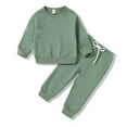 thumbnail image 1 of Happy Town Fall Outfits for Toddler Girl Boy Long Sleeve Top and Long Pants Set Toddler Sweatsuits, 1 of 7