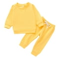 thumbnail image 1 of Happy Town Fall Outfits for Toddler Girl Boy Long Sleeve Top and Long Pants Set Toddler Sweatsuits, 1 of 7
