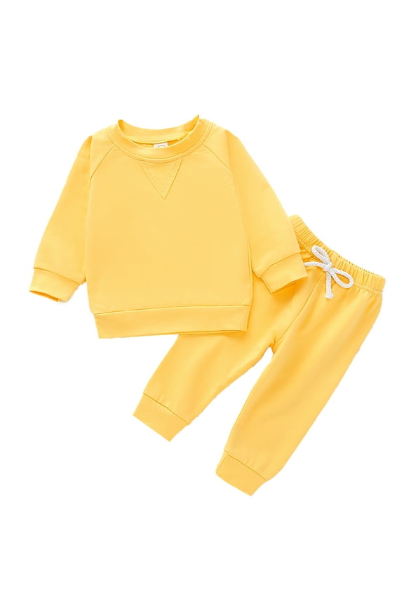 Fall Outfits for Toddler Girl Boy Long Sleeve Top and Long Pants Set Toddler Sweatsuits
