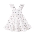 thumbnail image 1 of MAMAMI Kids Baby Girls Summer Boho Dress Sleeveless Floral Ruffle Toddler Girls Beach Sundress, 1 of 8