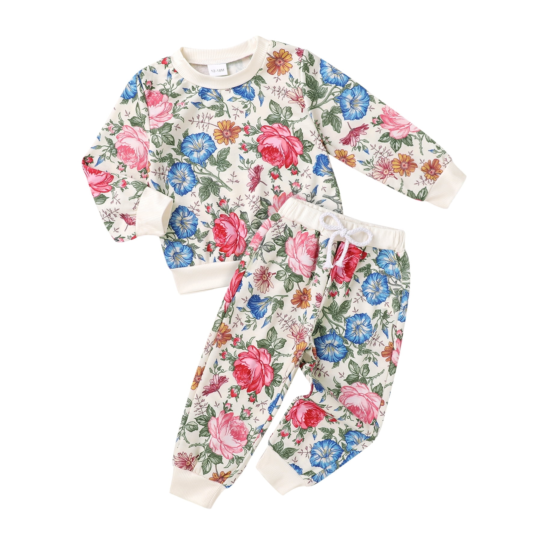 Happy Town Newborn Baby Girls Clothes Floral Long Sleeve Fall Winter ...