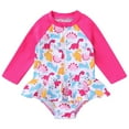 thumbnail image 1 of Happy Town Newborn Baby Girls Swimsuit Summer One-Piece Long Sleeve Beach Bathing Suit, 1 of 7