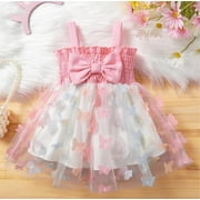 Happy Town Toddler Bbay Girls Summer Sleeveless Dress Sling Princess Party Dress